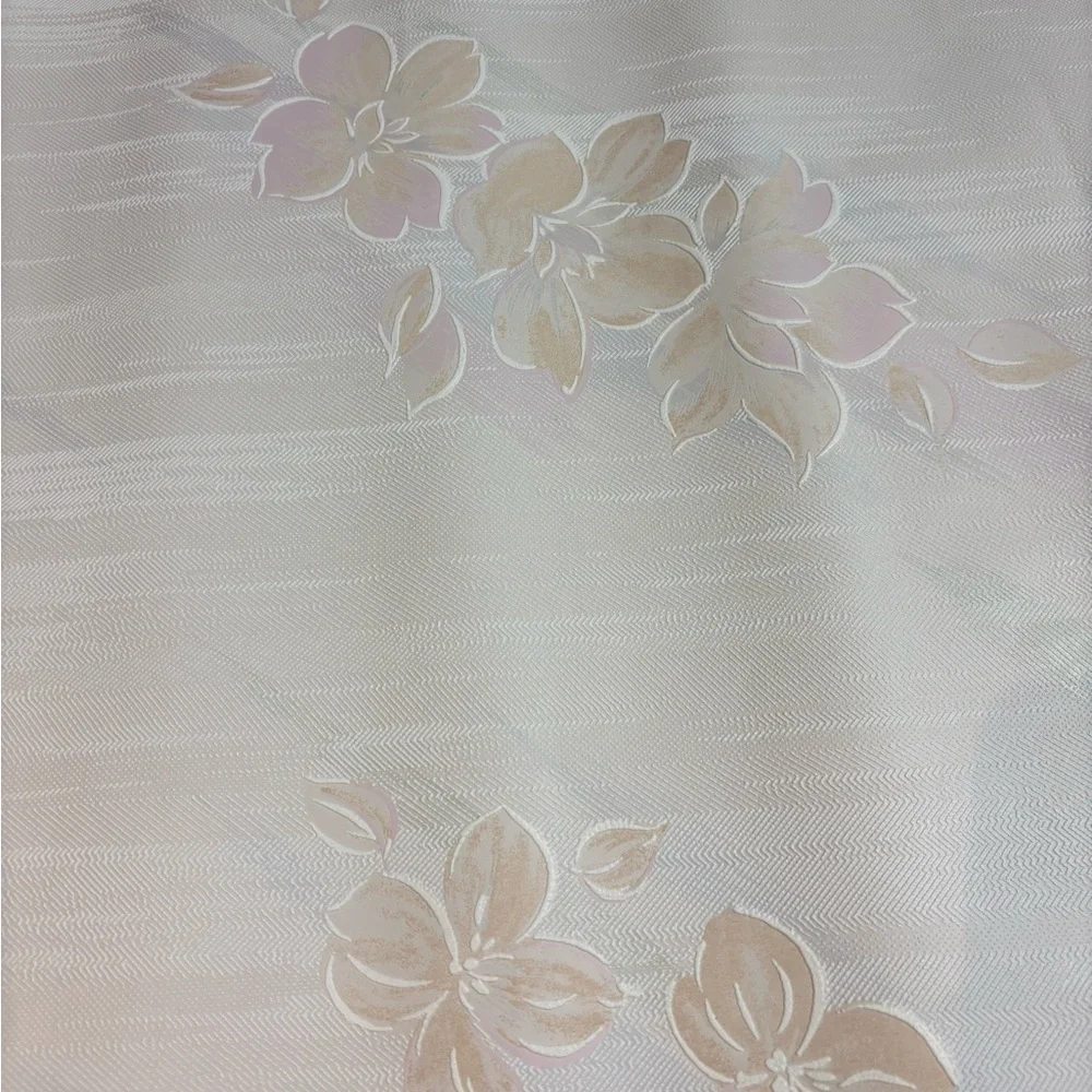 Vintage Pink Flower Floral Embossed Textured Wallpaper 127” x 21”